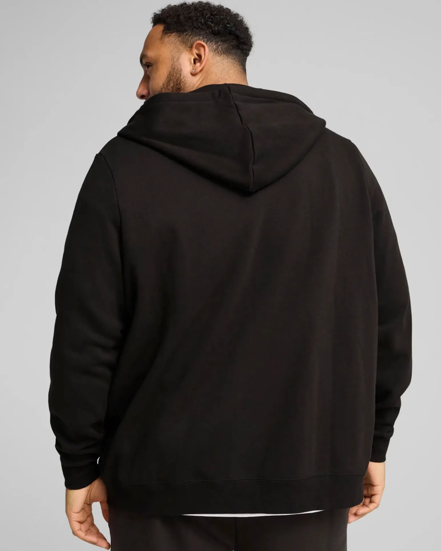 PUMA - FELPA UOMO FULL ZIP NERA ESSENTIAL CON LOGO N. 1, 682586-01