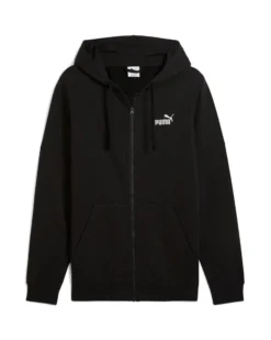 PUMA - FELPA UOMO FULL ZIP NERA ESSENTIAL CON LOGO N. 1, 682586-01