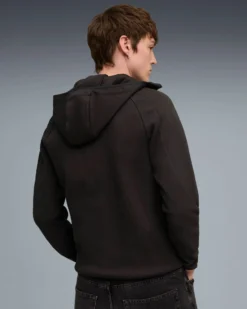 PUMA - GIUBBINO CON CAPPUCCIO FULL ZIP NERA EVOSTRIPE FZ HD DA UOMO, 688231-01