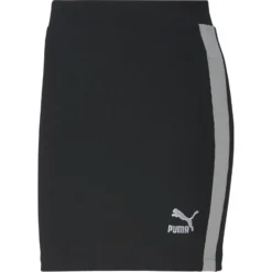 PUMA - GONNA CLASSICS RIBBED SKIRT BLACK