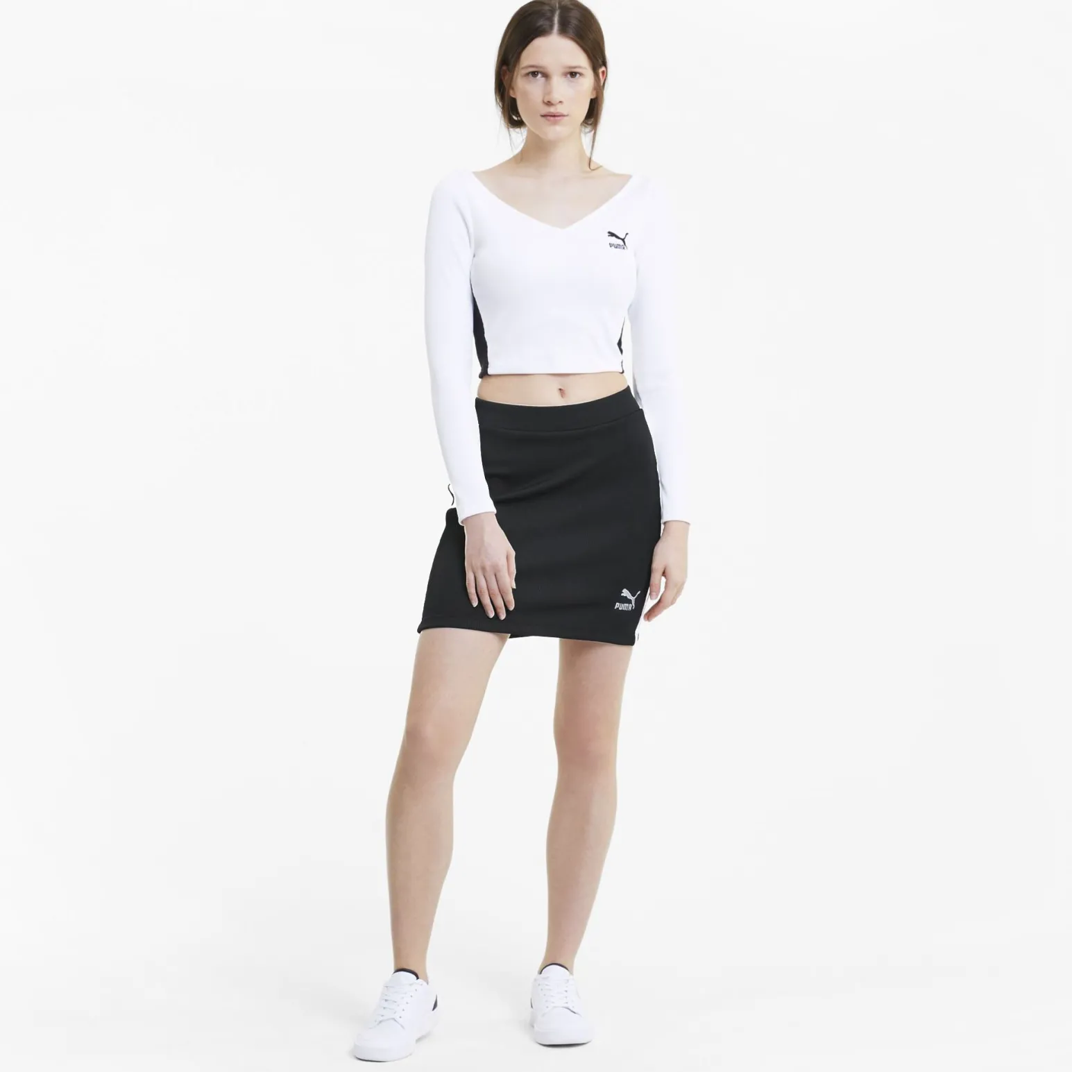 PUMA - GONNA CLASSICS RIBBED SKIRT BLACK