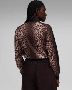 PUMA - JACKET DONNA LEOPARDATO NERO E MARRONE T7 LEO LUXE AOP TRACK,  634563-01