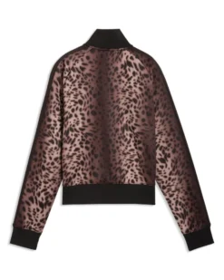 PUMA - JACKET DONNA LEOPARDATO NERO E MARRONE T7 LEO LUXE AOP TRACK,  634563-01
