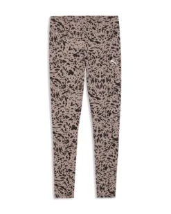PUMA - LEGGINGS MACULATO MARRONE E NERO  ESSENTIAL GRAPHIC ANIMAL MID  DA DONNA, 693840-88