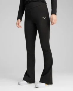 PUMA - LEGGINGS NERI ESSENTIAL HIGH-WAIST FLARED DA DONNA, 631542-01