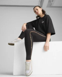 PUMA - LEGGINGS NERO ESS GRAPHIC ANIMAL DA DONNA - 688536-01