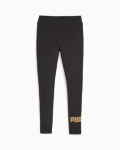 PUMA - Leggins da donna nero con stampa logo