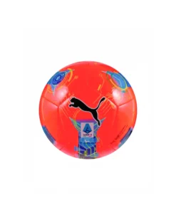 PUMA - PALLONE MINI ORBITA SERIE A  ARANCIONE FLUO /MULTICOLOR CON LOGO NERO  MISURA 1, 084642-02