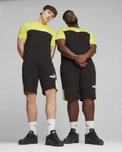 PUMA PANTALONCINI ESS+BLOCK 10"TR NERI E LIME
