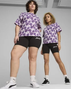 PUMA - PANTALONCINO DA DONNA  ESS+ BLOSSOM 7" SCRIPT TIGHTS NERO - 679678-01