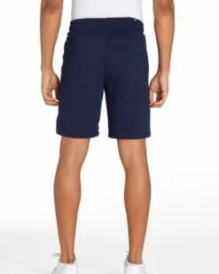 PUMA - Pantalone corto da uomo blu con logo bianco slim fit