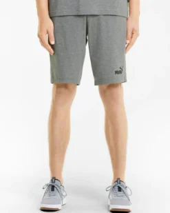 PUMA - Pantalone corto da uomo grigio con logo nero