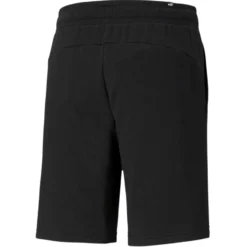 PUMA - Pantalone corto da uomo nero con logo bianco slim fit
