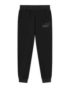 PUMA -PANTALONE DA RAGAZZA (7 - 16 ANNI) ESS RHINESTONE , NERO E LOGO FRONTALE IN STRASS, 693858-01