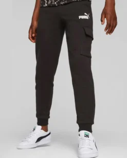 PUMA - PANTALONE NERO JUNIOR ( 5-16 ANNI)  ESSENTIAL CARGO PANTS FL ,  676320-01