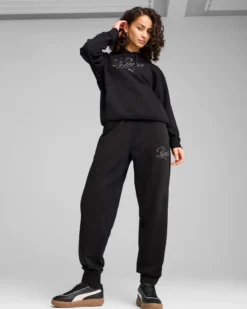 PUMA - PANTALONE SCRIPT COMFORT NERO DA DONNA 684985-01