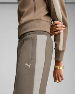 PUMA - PANTALONE T7 ALWAYS ON TAUPE CON BANDA BEIGE  DA DONNA, 629797-97