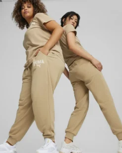 PUMA - Pantalone tuta comfort fit beige da donna