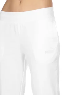 PUMA - Pantalone tuta da donna bianco con logo metallizzato
