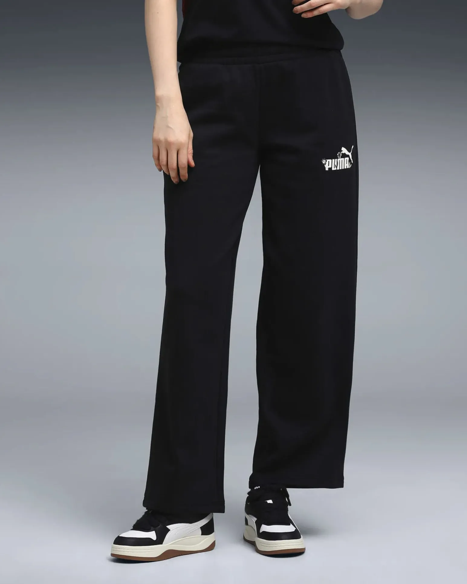 PUMA - PANTALONE TUTA DRITTI NERO ESSENTIAL NATURE 2.0 COMFORT DA DONNA, 688081-96