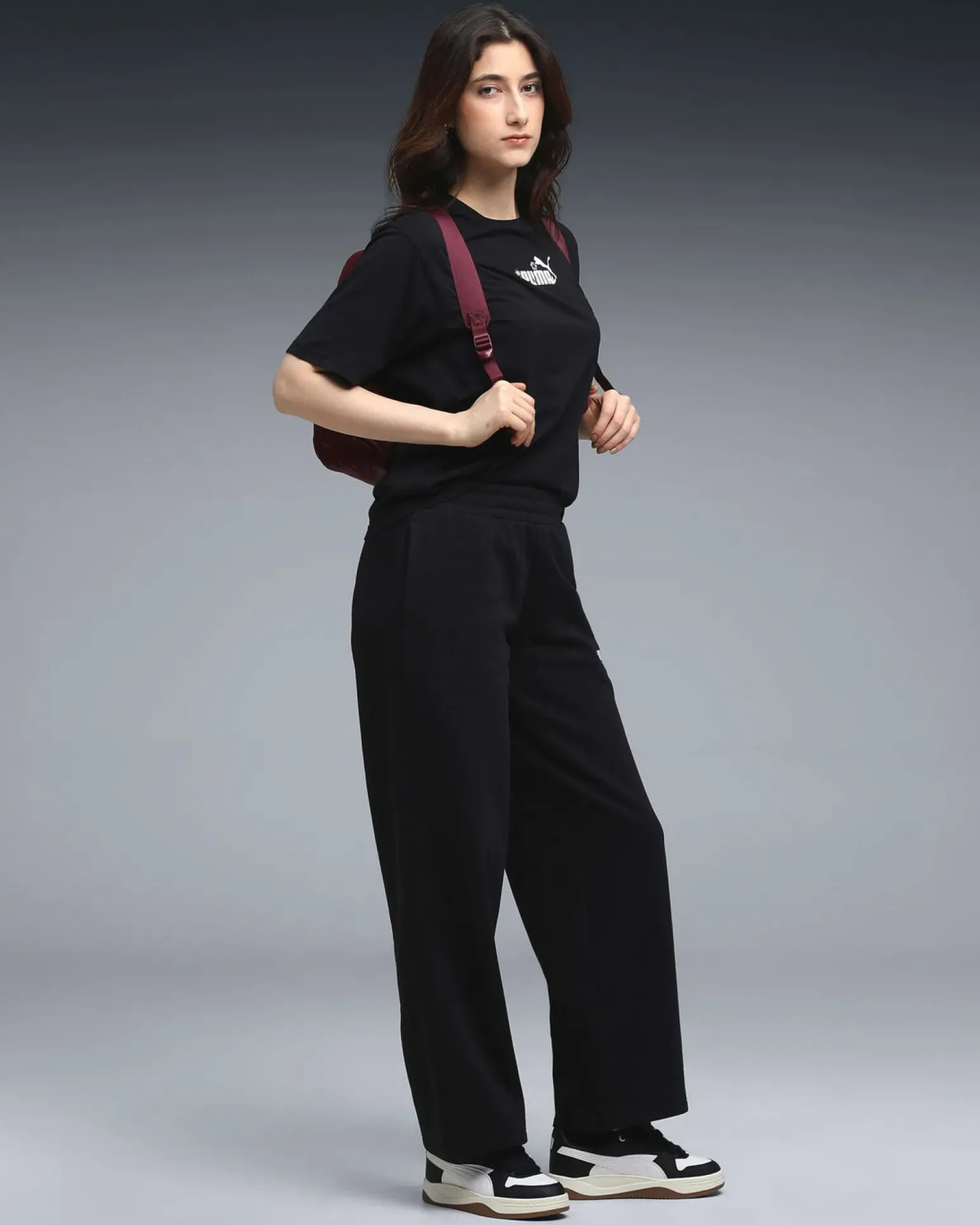 PUMA - PANTALONE TUTA DRITTI NERO ESSENTIAL NATURE 2.0 COMFORT DA DONNA, 688081-96