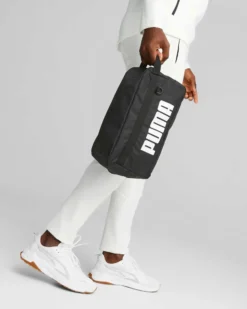 PUMA - Porta scarpe nero e bianco con manico superiore