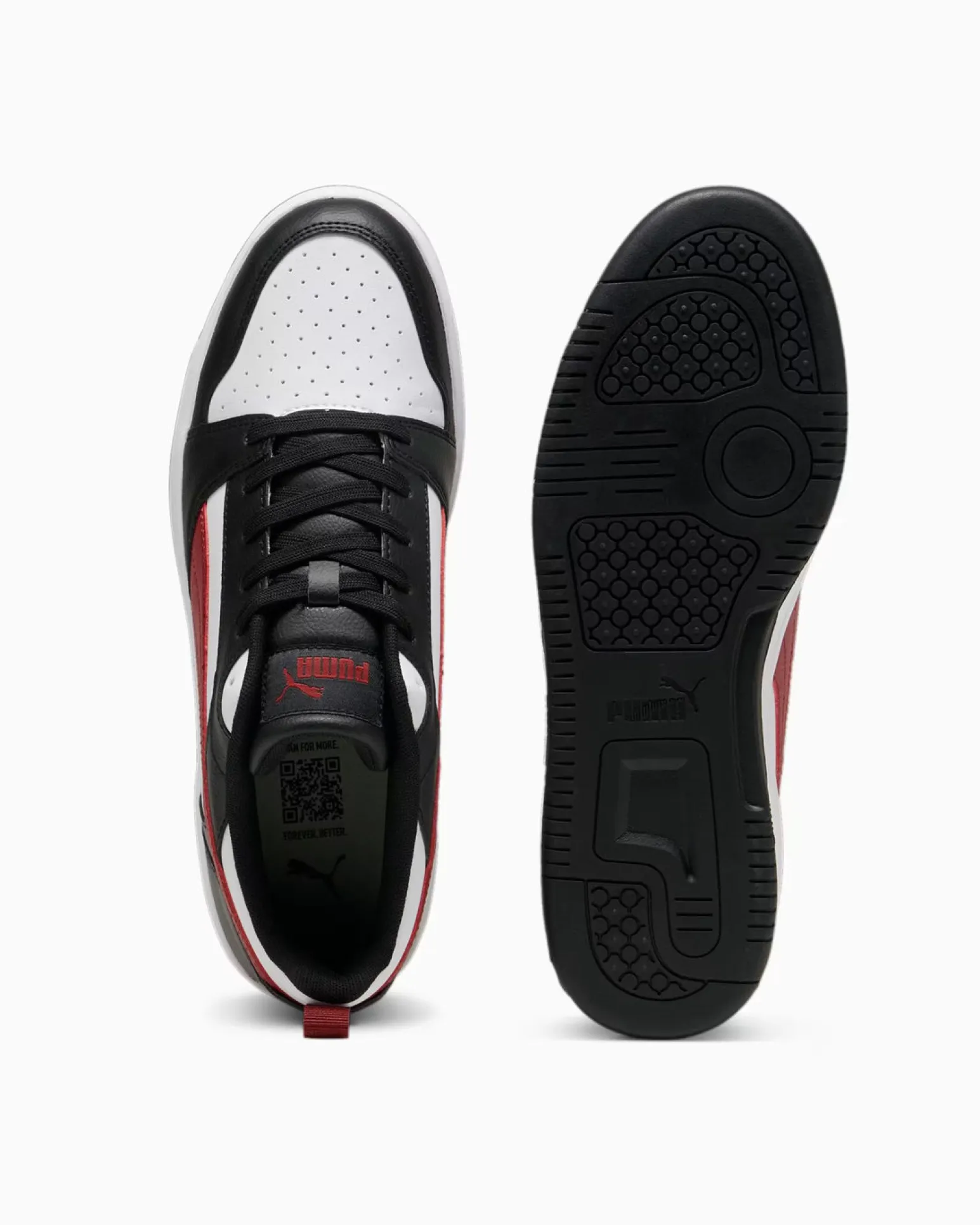 PUMA REBOUND V6 LOW - SCARPA BIANCA, ROSSA E NERA DA UOMO - 392328-30