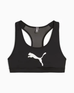 PUMA -REGGISENO SPORTIVO NERO 4KEEPS BRA BIG CAT DA DONNA, 525316-51