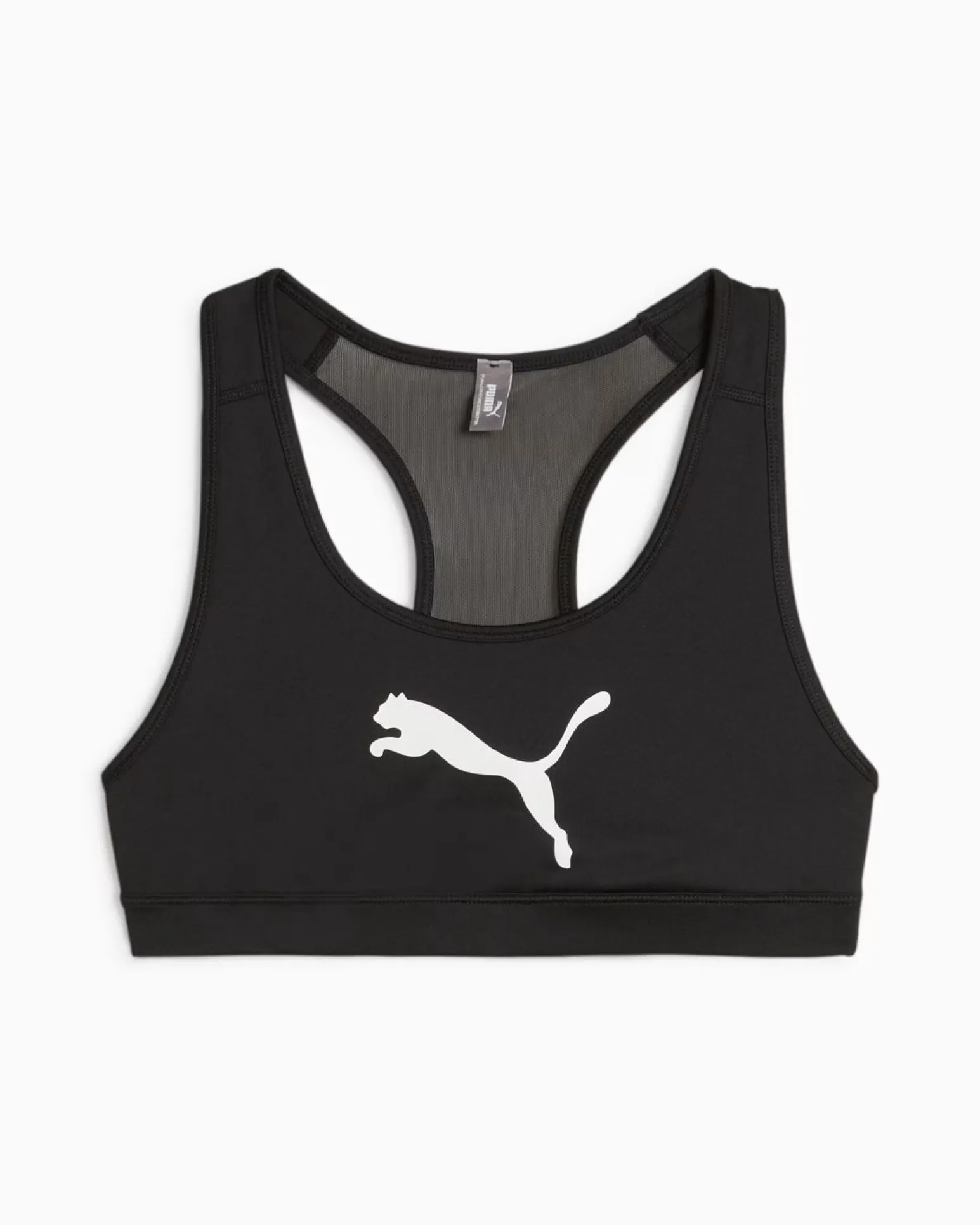 PUMA -REGGISENO SPORTIVO NERO 4KEEPS BRA BIG CAT DA DONNA, 525316-51