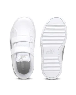 PUMA RICKIE CLASSIC V - SNEAKERS PS BIANCA E ARGENTO, NUMERATA 28/35 - 394253-16