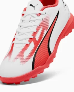 PUMA - Scarpa da calcetto bianca e rossa, numerata 35/38,5 - ULTRA PLAY TT JR