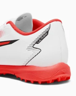 PUMA - Scarpa da calcetto bianca e rossa, numerata 35/38,5 - ULTRA PLAY TT JR