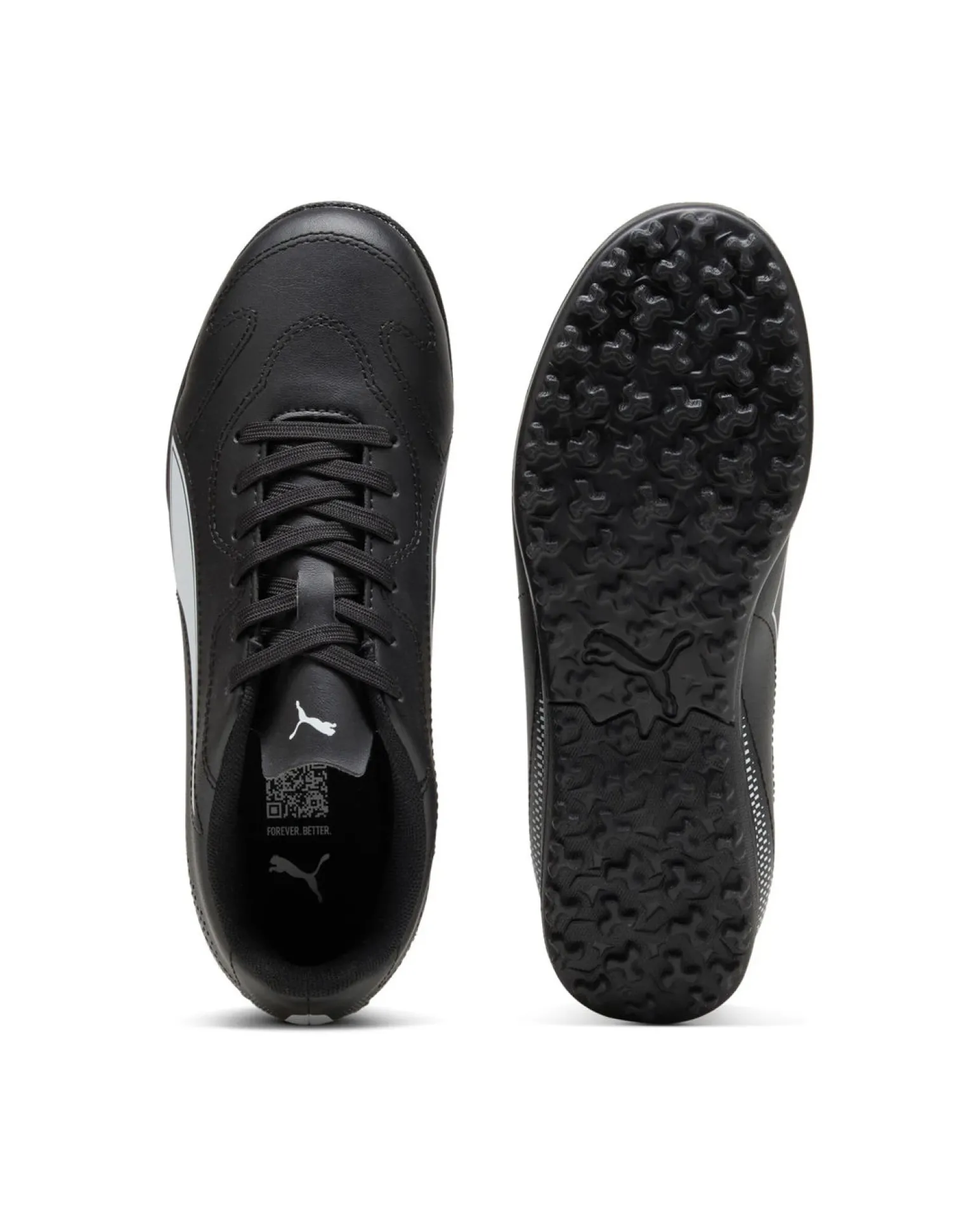 PUMA - SCARPA DA CALCETTO NERA E BIANCA VITORIA II TT DAL 28 AL 38.5, 108504-01
