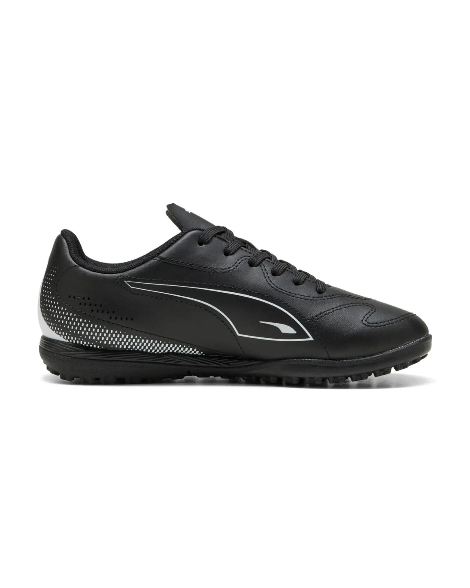 PUMA - SCARPA DA CALCETTO NERA E BIANCA VITORIA II TT DAL 28 AL 38.5, 108504-01