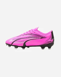 PUMA - Scarpa da calcio bambino rosa e nera con logo bianco - ULTRA PLAY FG/AG JR