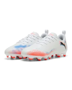 PUMA - SCARPA DA CALCIO BIANCA, ARANCIONE E BLU FUTURE 8 PLAY FG/AG DAL 30 AL 38,5   108622-01