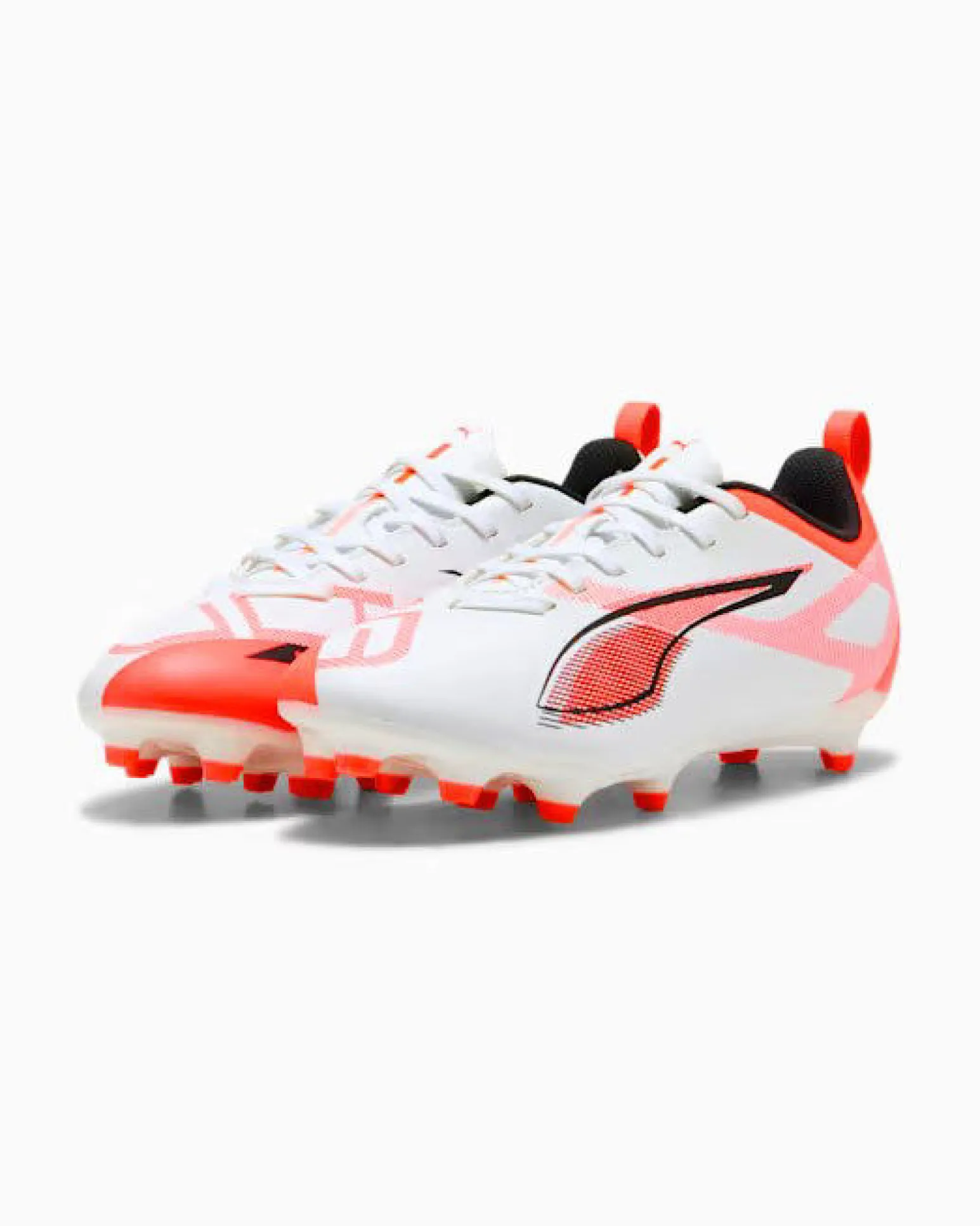PUMA - SCARPA DA CALCIO ULTRA 5 PLAY FG/AG JUNIOR BIANCA E ROSSA, NUMERATA 33/38% - 108170-01