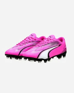 PUMA - Scarpa da calcio uomo rosa e nera con logo bianco - ULTRA PLAY FG/AG