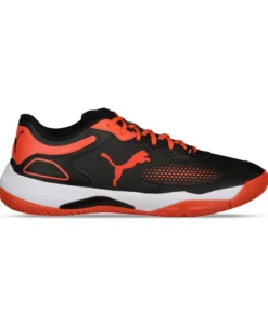 PUMA - Scarpa da padel da uomo nera e arancione - SOLARCOURT RCT