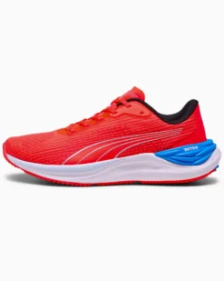 PUMA - Scarpa da running donna rosa fluo e blu in mesh traspirante con intersuola in schiuma - ELECTRIFY NITRO 3 WNS