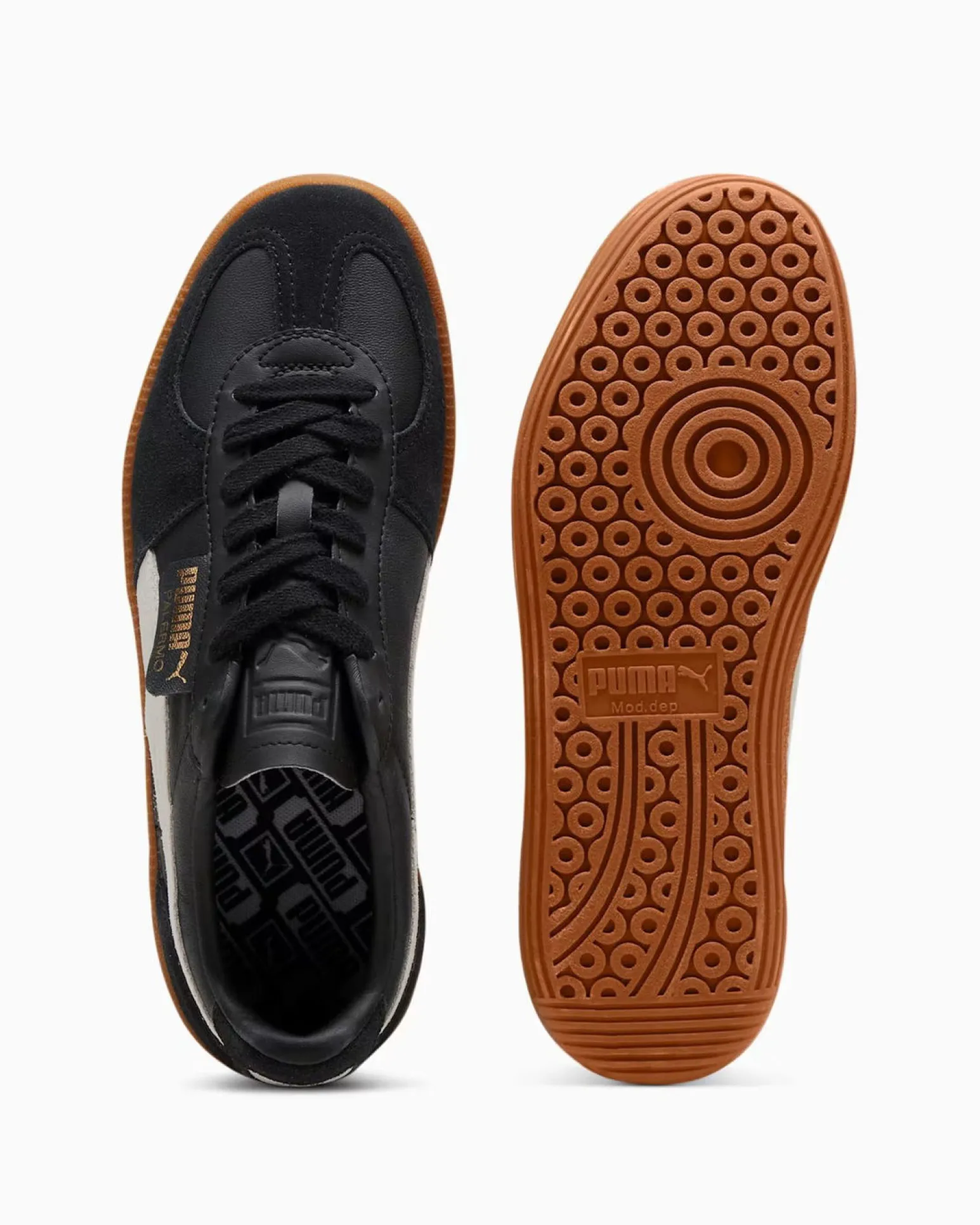 PUMA - SCARPA PALERMO LTH NERA E GRIGIA - 396464-03