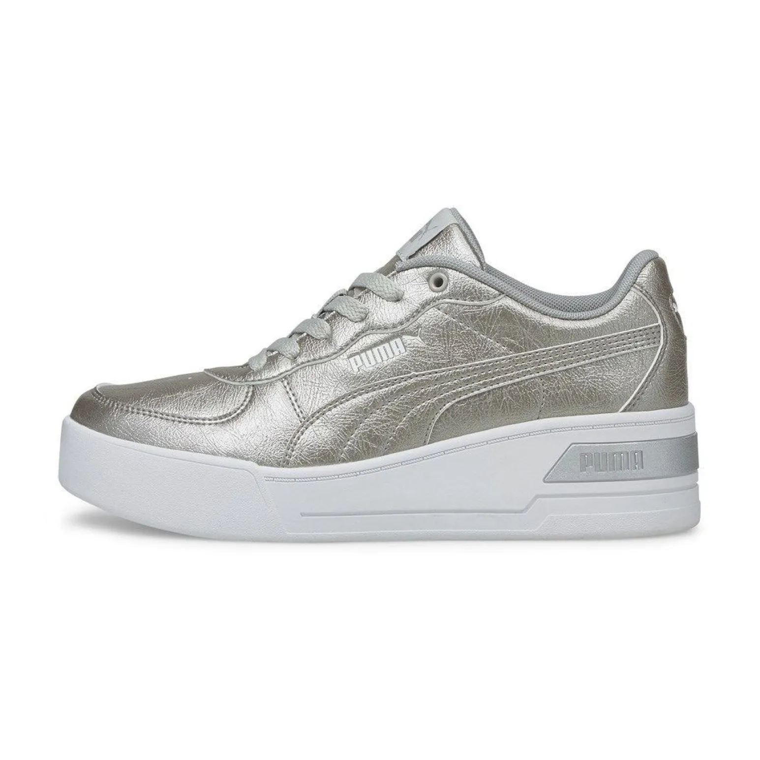 PUMA - SCARPA SKYE WEDGE METALLIC SILVER - 38270202
