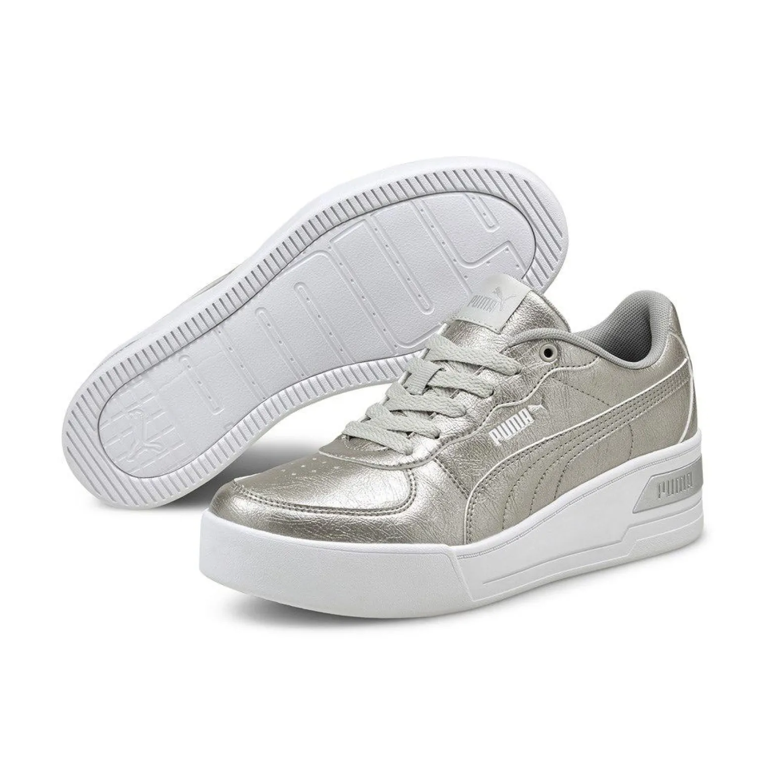 PUMA - SCARPA SKYE WEDGE METALLIC SILVER - 38270202