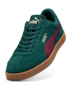 PUMA - Scarpa verde scuro con dettagli bordeaux - PUMA CLUB II ERA SUEDE