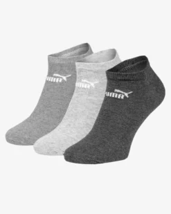 PUMA - SET 3 PAIA  FANTASMINO  GRIGIO MELANGE, GRIGIO CHIARO E GRIGIO SCURO, 701235357_004