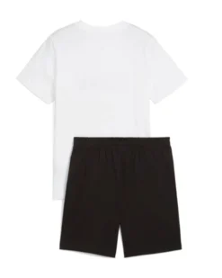 PUMA - SET SHORT+T-SHIRT BIANCA E NERA ESS 2 COLOR NO.1 JUNIOR - 686298-02