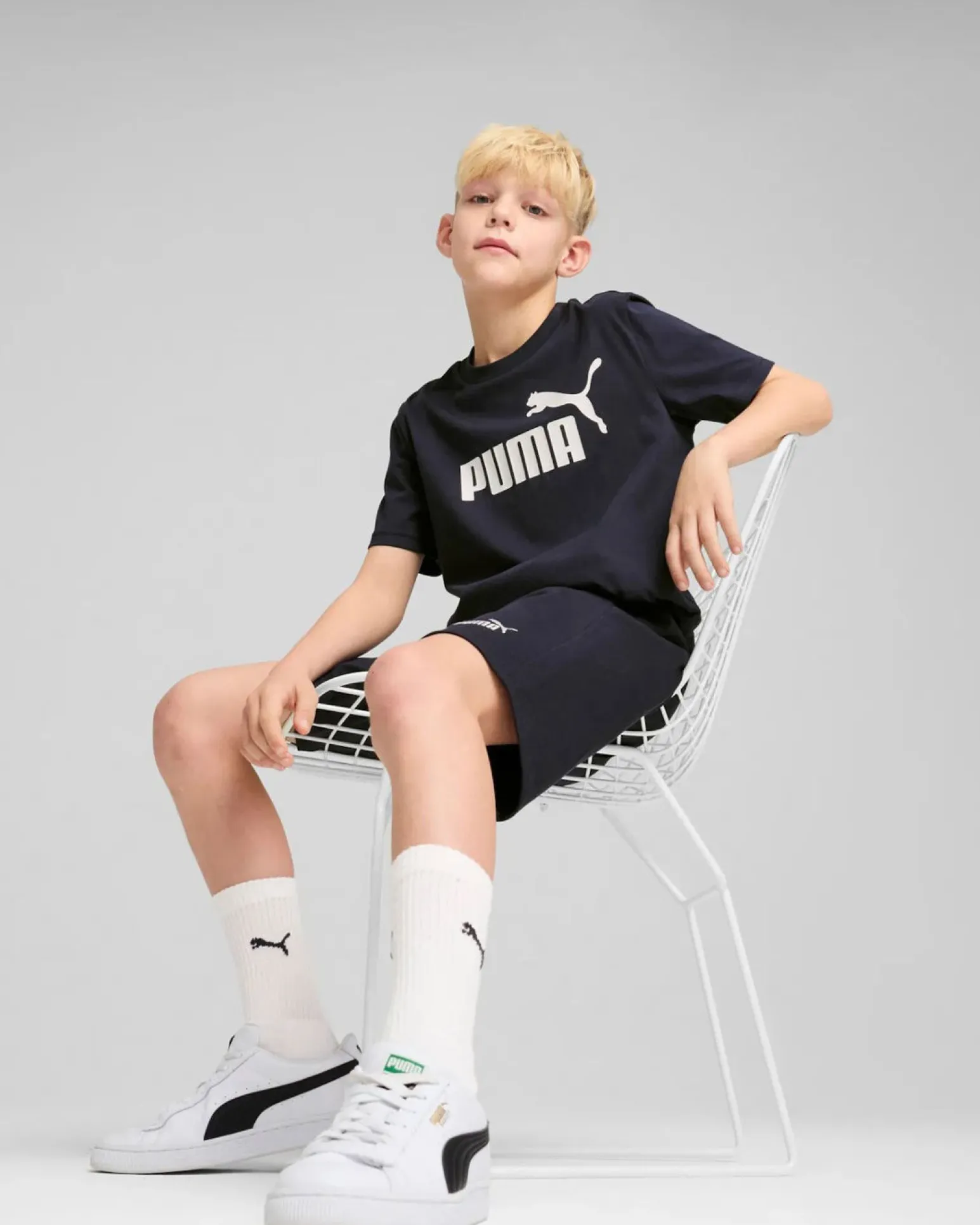 PUMA - SHORT BLU ESS NO. 1 LOGO JERSEY JUNIOR - 684919-16