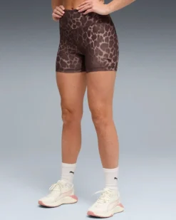 PUMA - SHORT MACULATO MARRONE E NERO  ESSENTIAL SPOTTED HAZE   DA DONNA, 528513-13