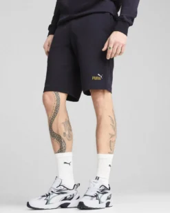PUMA - SHORT NERO ESSENTIAL 2 COLOR N.1 LOGO GIALLO, 684715-16