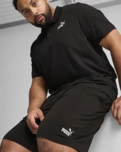 PUMA - SHORT NERO ESSENTIAL N. 1 LOGO JSY 10" DA UOMO,  682600-01